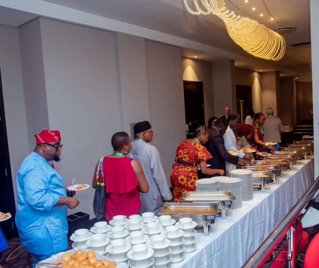 Guests having lunch