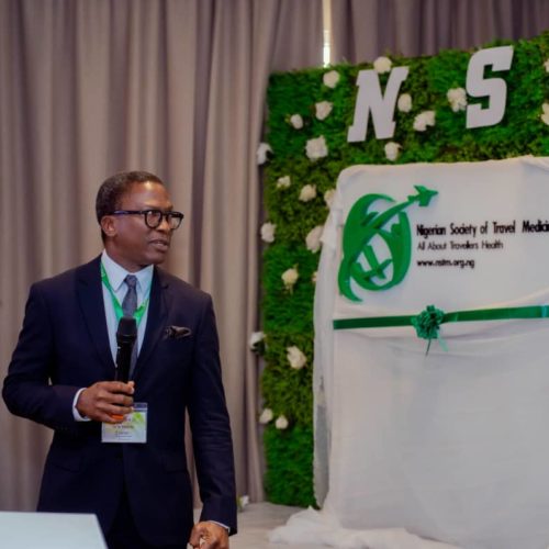 The NSTM Chairman unveiling the NSTM Logo at the Official Launch